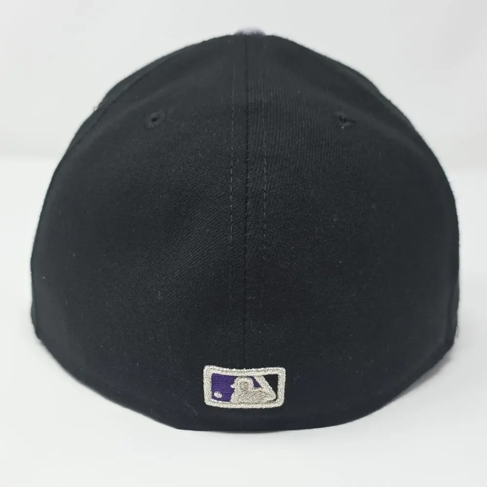 New Era 59FIFTY Colorado Rockies MLB Black Baseball Cap Size 7 1/2 - Picture 2 of 8